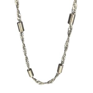 Vintage Icing Chain Bracelet Signed Small Lightweight Elegant Silver Toned 9.5"